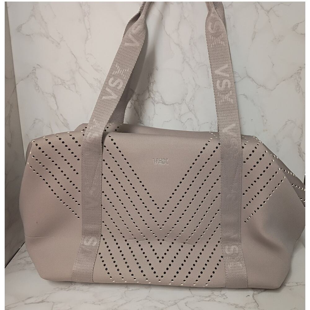 VICTORIA'S SECRET VSX Large Taupe Duffle Bag - NWOT